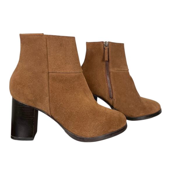 Thursday Boot Co. Cognac Suede Modern Boot Brown Women’s 8 Heeled - Picture 3 of 9